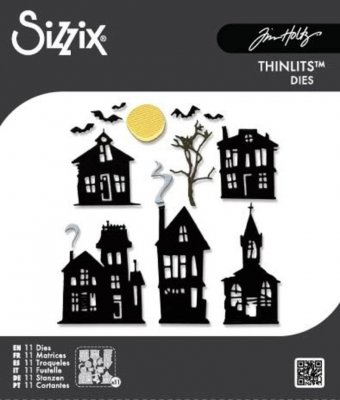 VAULT GHOST TOWN Halloween house die set - Husstansmallar från Tim Holtz Sizzix