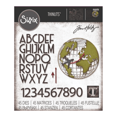 VAULT WORLD TRAVEL DIE SET - Stansmallar med resetema från Tim Holtz Sizzix