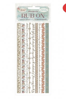 STRIPES Venice rub ons - Gnuggisar med Venedig-bårder från Stamperia
