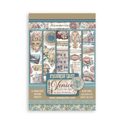 VENICE CITY OF ART washi pad - Washitejp med Venedigtema från Stamperia