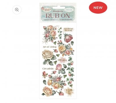 ROSES Venice rub-ons - Blomgnugggisar från Stamperia