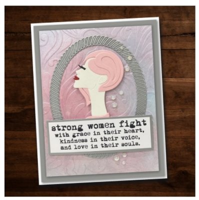 Veronica girl die set - Stansmallar med flicka med kort hår från Paper Rose studio