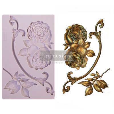 Victorian Rose 5x8 Inch Mould from Prima Marketing inc 12,5x20 cm