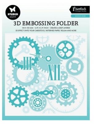 VINTAGE GEARS embossing folder from från Studio Light 15x15 cm