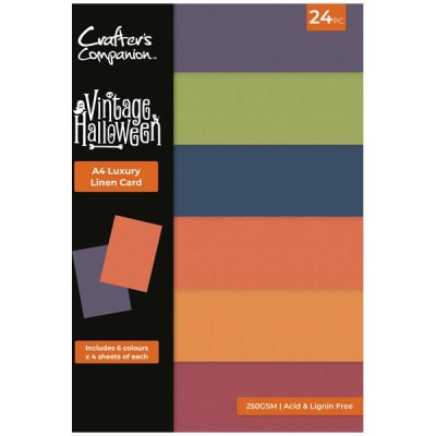 Vintage Halloween Luxury Linen Card Pack from Crafter's Companion A4