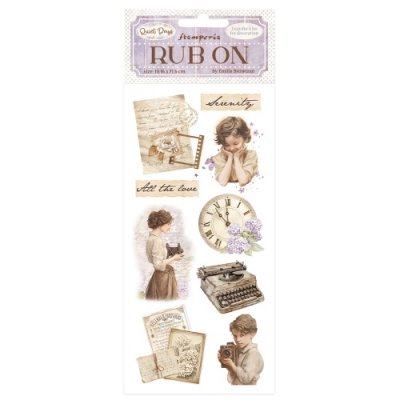 VINTAGE TREASURES female QUIET DAYS rub ons - Gnuggisar med kvinnor från Stamperia