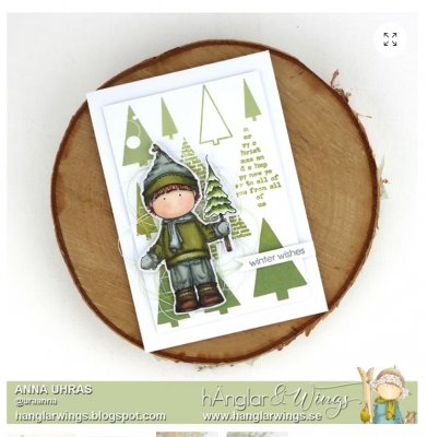 VINTERGRANAR grafiska stämpelset från Hänglar & Wings A6