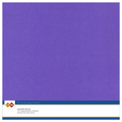 VIOLET Linen Cardstock 30,5x30,5 cm (10pcs) from Card Deco