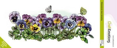 Violets GB Dimensional clear slimline stamp set - Stämpelset med blommor från Craft Emotions