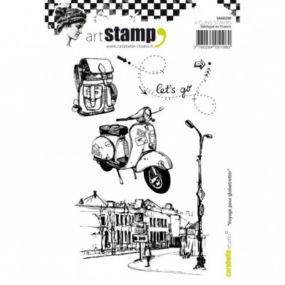 Voyage pour globetrotter stamp set - Stämpelset med resetema från Carabelle Studio