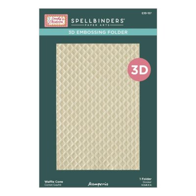 WAFFLE CONE ice cream embossing folder - Embossingfolder för glassvåffla från Spellbinders