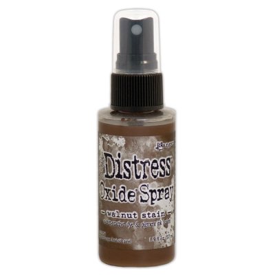 Walnut stain distress oxide ink spray - Mörkbrun sprayfärg från Tim Holtz / Ranger Ink