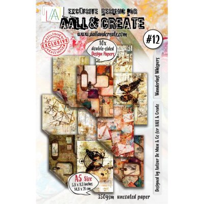 Wanderlust Whispers pattern paper pack - Mönsterpapper från AALL & Create A5 350 gsm