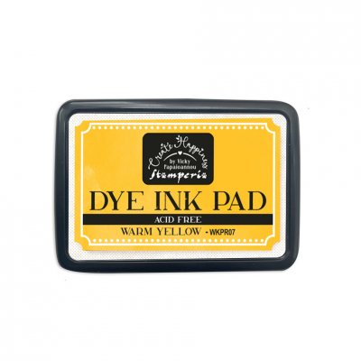 WARM YELLOW dye ink pad Create Happiness - Gul stämpeldyna från Vicky Papaioannou Stamperia
