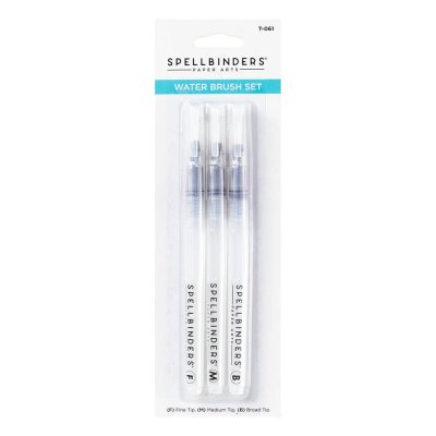 WATER BRUSH SET - Penslar med vattenbehållare från Spellbinders