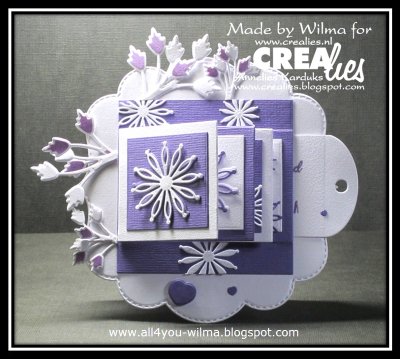 WATERFALL SLIDER CARD + Pop up panel card die set - Stansmallar från CreaLies