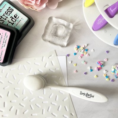 Large white blender brush - Infärgningsborste med vitt skaft från Time for tea