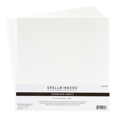 White Chipboard Sheets 12X12 from Spellbinders 30x30 cm