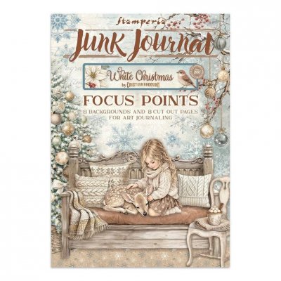 WHITE CHRISTMAS JUNK JOURNAL FOCUS POINTS - Dekorationer från Stamperia A5