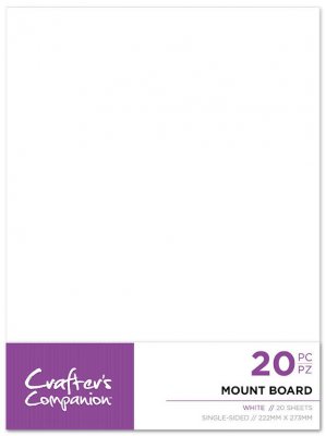White mount board 5.75X7.75 20 Pkg - Vita kartongark för t ex minialbum från Crafter's Companion 14,6x19,2 cm