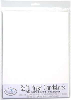 WHITE SOFT FINISH CARDSTOCK 240GMS 8,5x11 from Elizabeth craft desgins