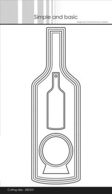 Wine Bottle Tag Cutting Dies - Vinflaskastansmallar från Simple and basic max 6,5x21 cm