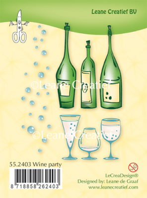 Wine party stamp set - Stämplar med vin-tema från Leane Creatief