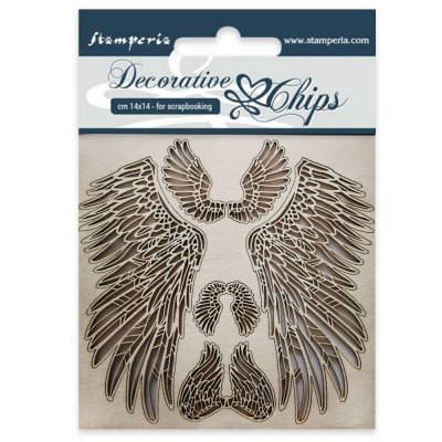Wings decorative chipboard - Vingar från Stamperia