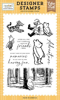 WINNIE IN THE WOODS The house at Pooh clear stamp set - Stämpelset med Nalle Puh från Echo Park A6