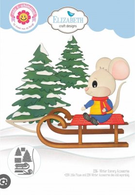 WINTER SCENERY die set (sleigh + trees) from Elizabeth Craft Designs
