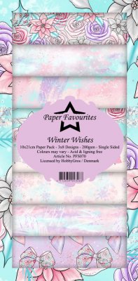 WINTER WISHES slimline paper pack from Paper Favourites 10x21 cm