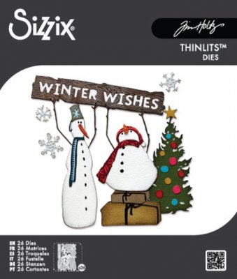 TWIG & STUMP snowman die set - Snögubbestansmallar från Tim Holtz Sizzix