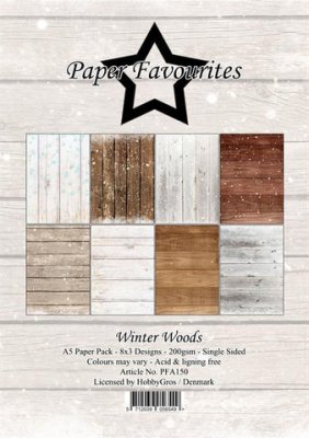 WINTER WOODS pattern paper pad from Paper Favourites A5