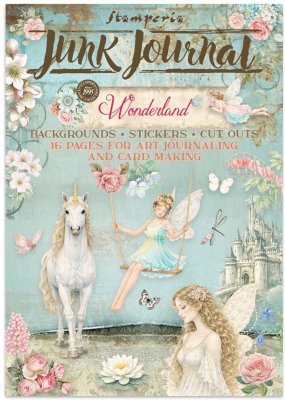 WONDERLAND junk journal - Dekorationer, mönsterpapper m m från Stamperia A4