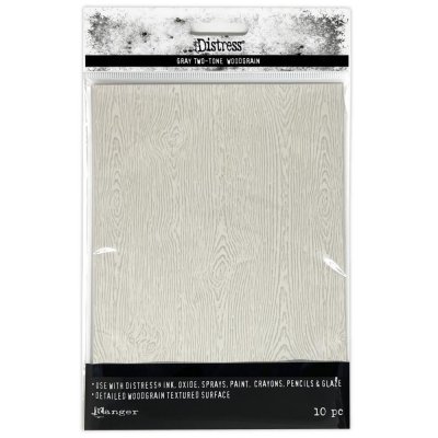 WOODGRAIN GRAY TWO-TONE cardstock 5x7 from Tim Holtz Ranger ink