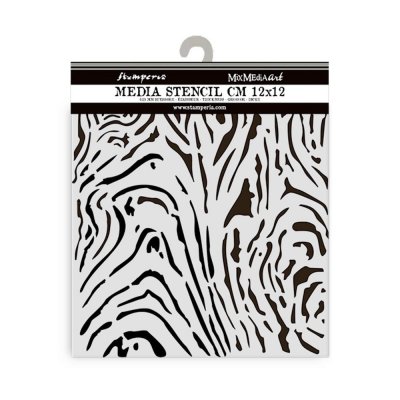 WOOD PATTERN Hidden grove pattern stencil - Schablon med trätextur från Stamperia 12x12 cm
