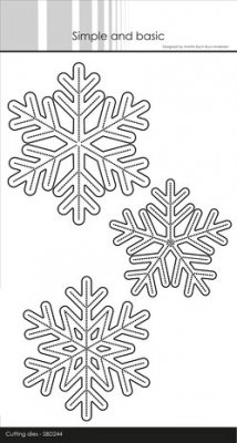 XL Snowflakes Cutting Dies - Superfina stora snöflingestansmallar (max 10 cm i diameter) från Simple and Basic
