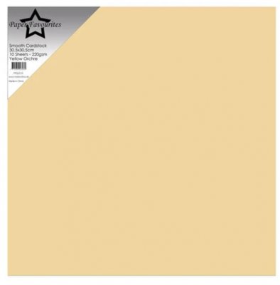 YELLOW OCHRE smooth cardstock 12x12 from Paper favourites 30x30 cm