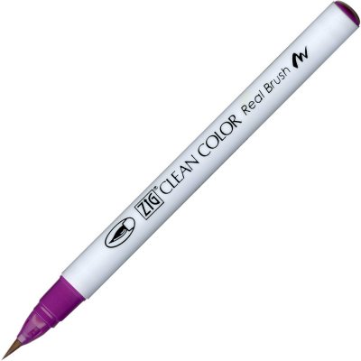 Purple 082 ZIG Clean color real brush - Purpurlila penselpenna med vattenbaserat bläck